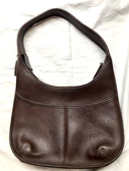 <img class='new_mark_img1' src='https://img.shop-pro.jp/img/new/icons50.gif' style='border:none;display:inline;margin:0px;padding:0px;width:auto;' />Vintage Old COACH Leather Shoulder Bag MADE IN U.S.A Brown