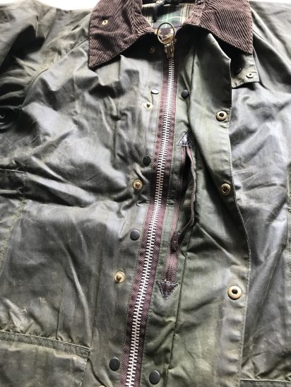 3 Crest Vintage Barbour Beaufort Jacket Made in England Olive