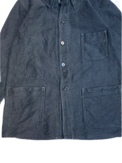 40's Vintage Dubure et Deverchere Black Moleskin Jacket (Size 