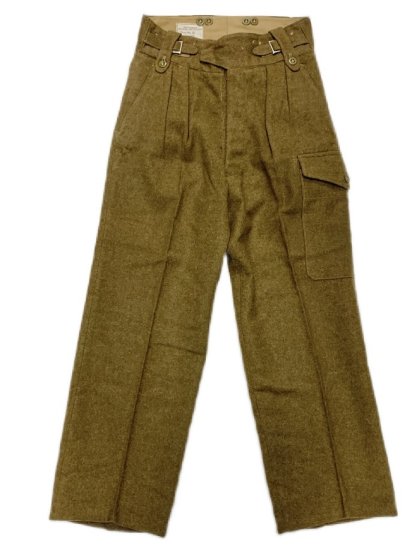 <img class='new_mark_img1' src='https://img.shop-pro.jp/img/new/icons50.gif' style='border:none;display:inline;margin:0px;padding:0px;width:auto;' />50's Vintage British Army 1949 Pattern Battle Dress Trousers ( Size : approx 30×28)