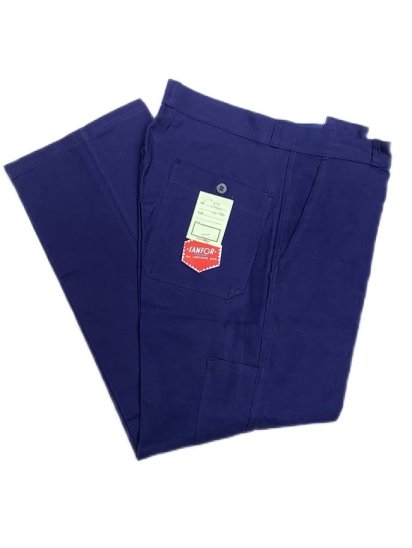 70-80's Vintage Dead Stock Cotton Twill Work Trousers (Size : approx 35×28H)