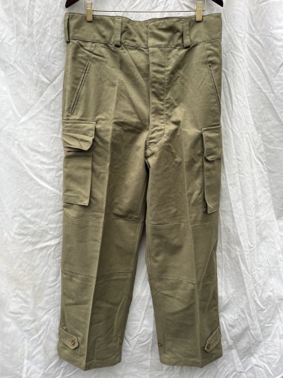 Dead Stock 40-50's Vintage French Army M-47 Cargo Pants (Size : 36