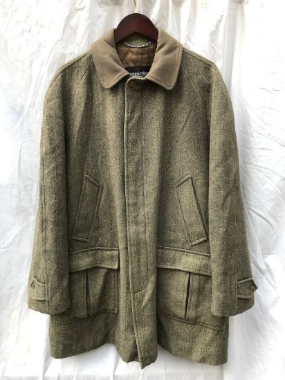 Vintage INVERTERE Wool Lined Tweed Country Coat Made in England (Size : 46)