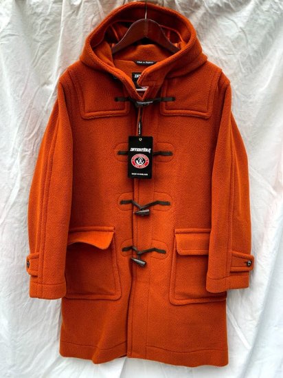 INVERTERE x Joshua Ellis Long Length Duffle Coat Made in England & Woven in England Burnt Orange