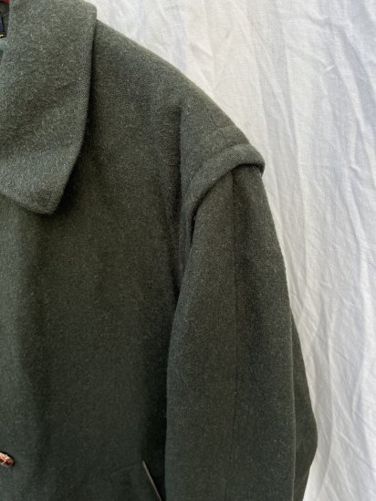 70's ~ Vintage Steinbock Loden Coat Made in Austria Loden Green 