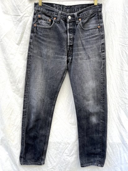 <img class='new_mark_img1' src='https://img.shop-pro.jp/img/new/icons50.gif' style='border:none;display:inline;margin:0px;padding:0px;width:auto;' />Old Euro Levi's 501 Black Sulfur Dyed Made in U.K (Size : 31 x 33)