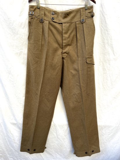 50's Vintage Australian Army Battle Dress Wool Trousers Good Condition