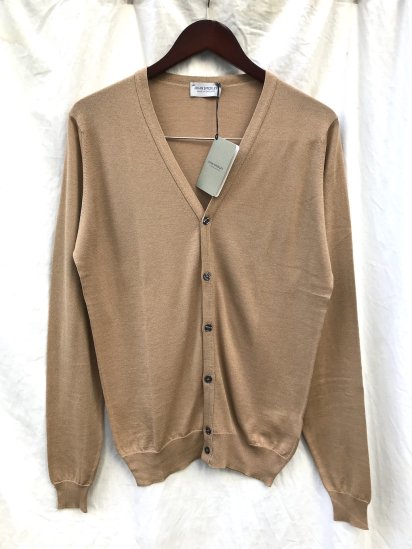 John Smedley Made in England PETWORTH Wool×Cotton CARDIGAN 