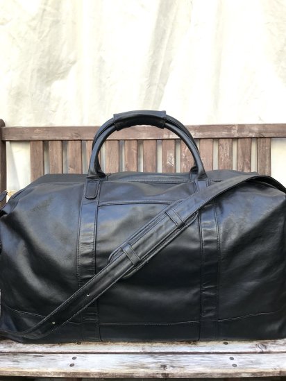 Vintage Old COACH Leather BOSTON BAG MADE IN U.S.A Good Condition (L/Black)