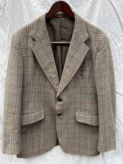 80-90's Vintage "YORKERS" Front 2B Tweed Jacket (SIZE : Approx 38)