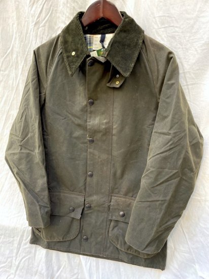 <img class='new_mark_img1' src='https://img.shop-pro.jp/img/new/icons50.gif' style='border:none;display:inline;margin:0px;padding:0px;width:auto;' />Dead Stock 2 Crest Vintage Barbour Moorland Jacket Made in England Olive (SIZE : 34)
