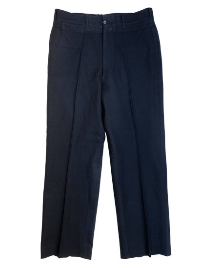 40's Vintage US Naval Academy Wool Trousers without Side Pocket (Size : approx 3530)