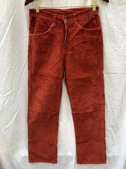  70's~ Vintage LEVIS 519 Corduroy Pants Made in USA Dark Red (SIZE : approx 3028)