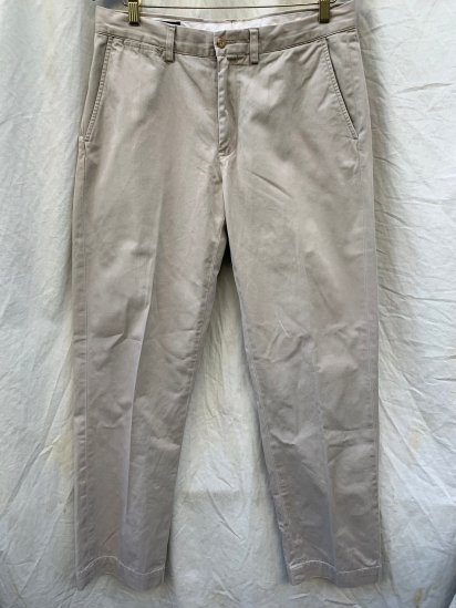 Old Ralph Lauren Flat Front Chino Trousers Beige (SIZE : Approx 33×34)