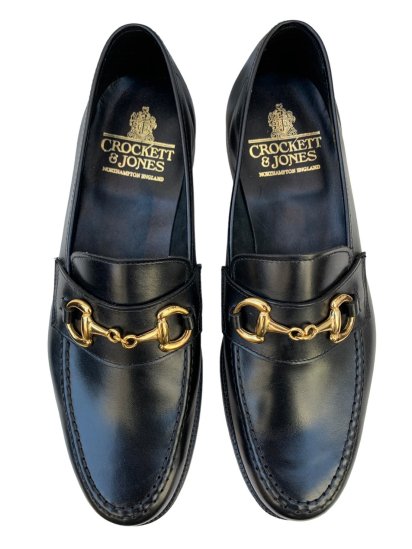 Crockett u0026 Jones Finchley 2 Bit Loafer Made in England Black Calf -  ILLMINATE Official Online Shop