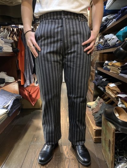 Le Laboureur Made in France Cottton Stripe Work Trousers 