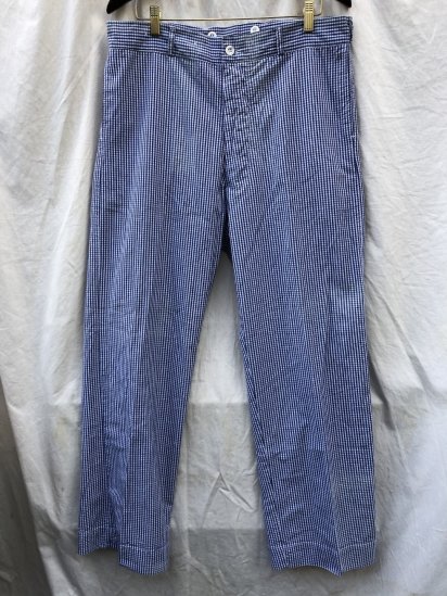 70~80's Vintage British Military Food Hundler's Trousers (Size : approx 3731)