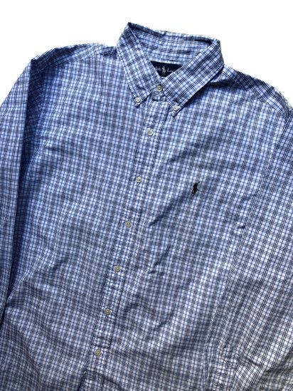 <img class='new_mark_img1' src='https://img.shop-pro.jp/img/new/icons50.gif' style='border:none;display:inline;margin:0px;padding:0px;width:auto;' />Old Ralph Lauren Oxford Button Down Shirts Unusual Check (SIZE : XL) 
