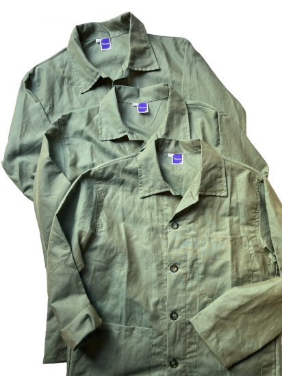 Massaua Cotton x Linen Work Coverall Made in Italy / Olive