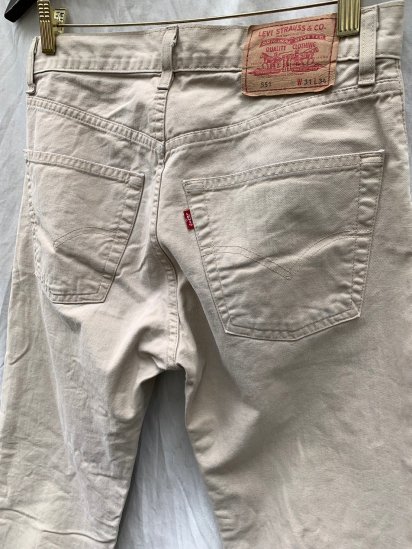 90's Old Levi's 551 Drill Pants Made in Tunisia (Size: 31×29