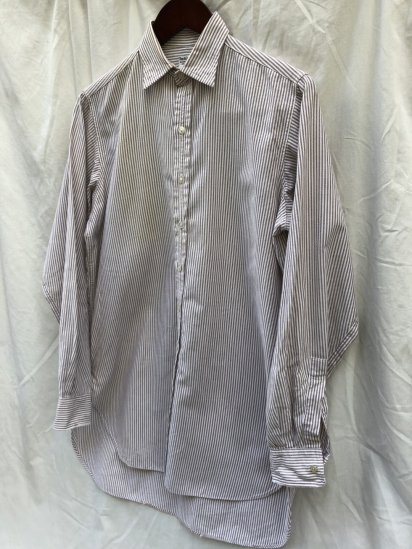 40's ~ Vintage New & Lingwood Oxford Regular Collar Shirts Brown 