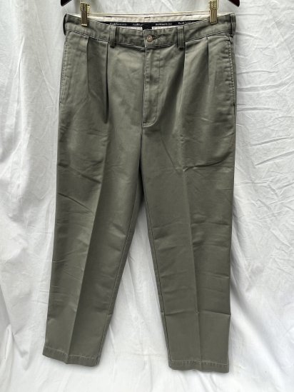 <img class='new_mark_img1' src='https://img.shop-pro.jp/img/new/icons50.gif' style='border:none;display:inline;margin:0px;padding:0px;width:auto;' />Old Ralph Lauren 2 Tuck Chino Trousers Olive Glay (SIZE : 34×30)