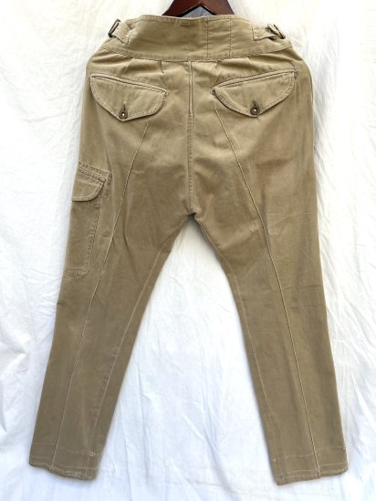 1955 Dated 50's Vintage British Army 1950 Pattern Khaki Drill Trousers  (Size : Approx ~30×30) - ILLMINATE Official Online Shop