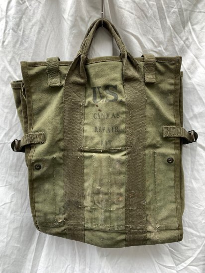 50's Vintage US Army Canvas Repair Kit Bag - ILLMINATE Official Online Shop