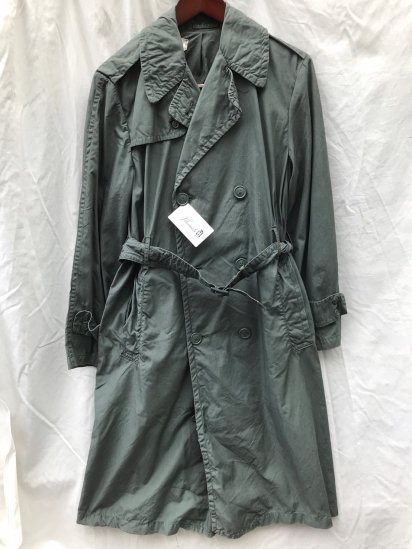 60's Vintage US Army Green 274 Trench Coat (Size : 36 R) / 1