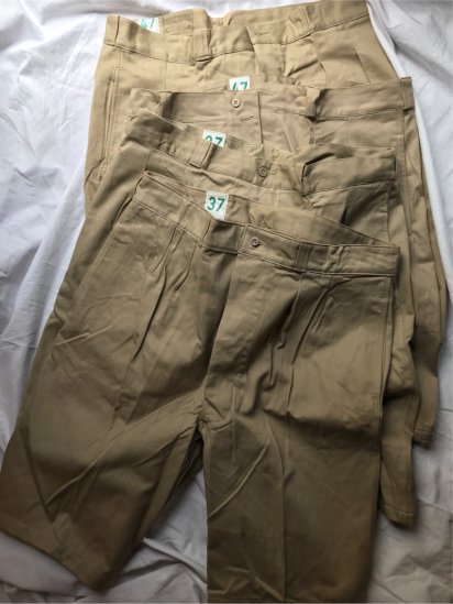 Dead Stock 50's~ Vintage French Army M-52 Chino Trousers "Half length"