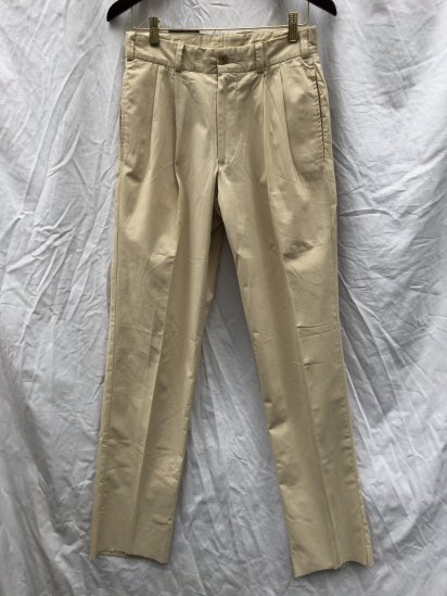 BILLS KHAKIS "M2P Poplin Trousers" Made In U.S.A Cream (Size: W30)