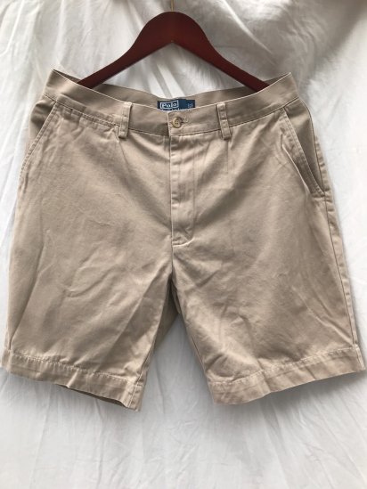 <img class='new_mark_img1' src='https://img.shop-pro.jp/img/new/icons50.gif' style='border:none;display:inline;margin:0px;padding:0px;width:auto;' />Old Ralph Lauren Flat Front Chino Shorts Beige (SIZE : W33)