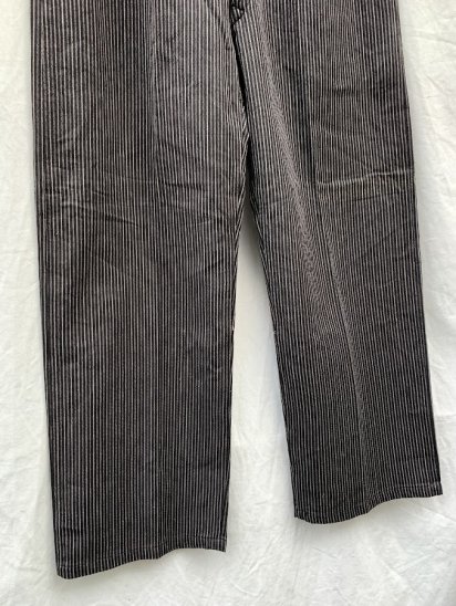 40-50's Vintage Dead Stock French Cotton Stripe Work Trousers