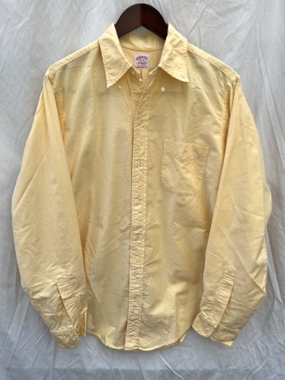 70's Vintage Brooks Brothers 6 Button Oxford B.D Shirts Made in U.S.A  Yellow (SIZE : 16 1/2 - 6) - ILLMINATE Official Online Shop