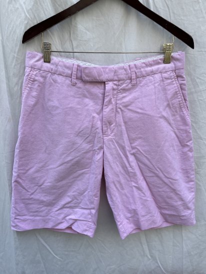 90's Old Ralph Lauren Flat Front Oxford Shorts Pink (SIZE : approx W34)