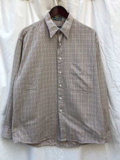<img class='new_mark_img1' src='https://img.shop-pro.jp/img/new/icons50.gif' style='border:none;display:inline;margin:0px;padding:0px;width:auto;' />90's~ Old GITMAN BROS Regular Collar Shirts Made In USA Malti Hound's Tooth (Size : L)