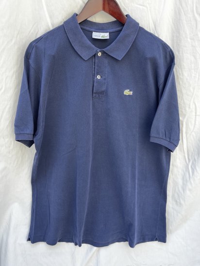 <img class='new_mark_img1' src='https://img.shop-pro.jp/img/new/icons50.gif' style='border:none;display:inline;margin:0px;padding:0px;width:auto;' />70~80's Vintage Lacoste Polo Shirts Made in France Navy (SIZE : 7)