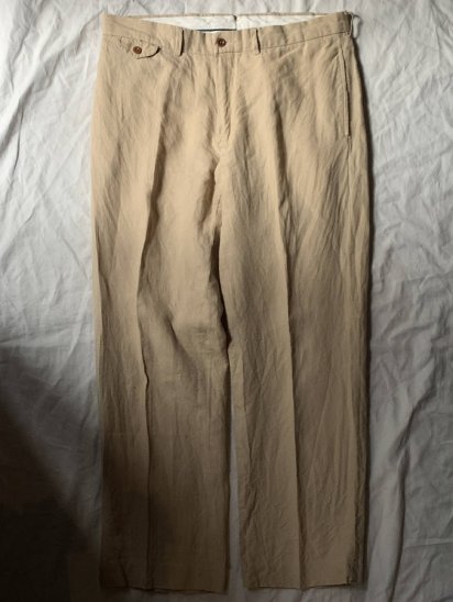 <img class='new_mark_img1' src='https://img.shop-pro.jp/img/new/icons50.gif' style='border:none;display:inline;margin:0px;padding:0px;width:auto;' />Old Ralph Lauren Flat Front Linen Trousers (Size : approx 3529)