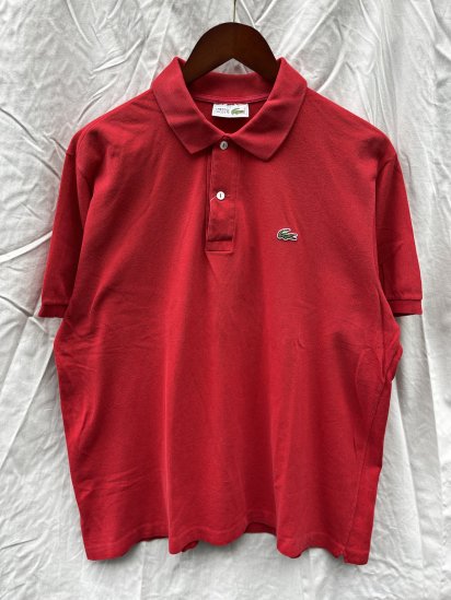 <img class='new_mark_img1' src='https://img.shop-pro.jp/img/new/icons50.gif' style='border:none;display:inline;margin:0px;padding:0px;width:auto;' />~90's Vintage Lacoste Moss Stitch Polo Shirts Made in France Red (SIZE : 6)