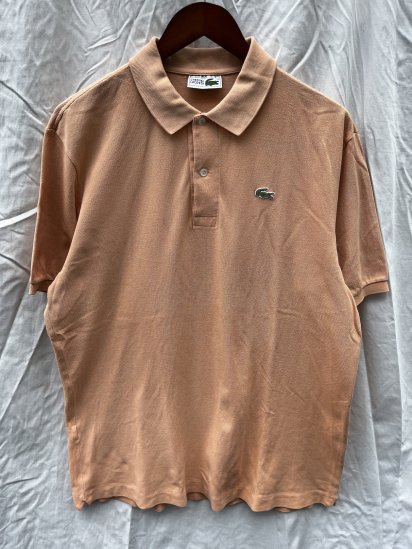 <img class='new_mark_img1' src='https://img.shop-pro.jp/img/new/icons50.gif' style='border:none;display:inline;margin:0px;padding:0px;width:auto;' />~90's Vintage Lacoste Moss Stitch Polo Shirts Made in Spain Sherbet Orange (SIZE : 6)