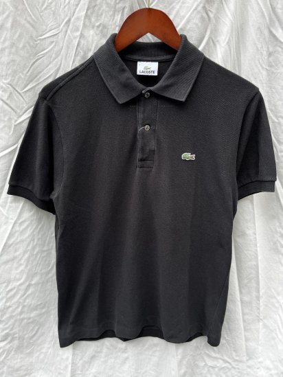 <img class='new_mark_img1' src='https://img.shop-pro.jp/img/new/icons50.gif' style='border:none;display:inline;margin:0px;padding:0px;width:auto;' />Old Lacoste Moss Stitch Polo Shirts Black (SIZE : 3)