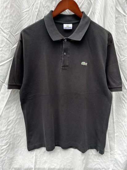 <img class='new_mark_img1' src='https://img.shop-pro.jp/img/new/icons50.gif' style='border:none;display:inline;margin:0px;padding:0px;width:auto;' />Old Lacoste Moss Stitch Polo Shirts Black (SIZE : 6)