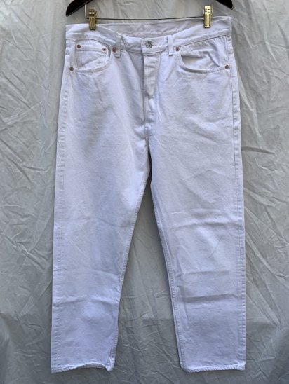 90's Old Levi's 501 Denim Pants Made in USA White (SIZE : approw 3632)