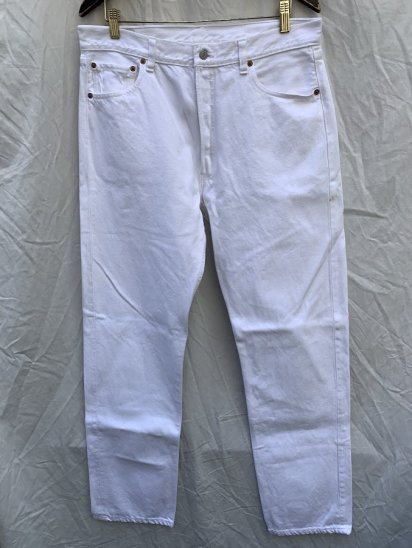 90's Old Levi's 501 Denim Pants Made in USA White (SIZE : approw 3534)