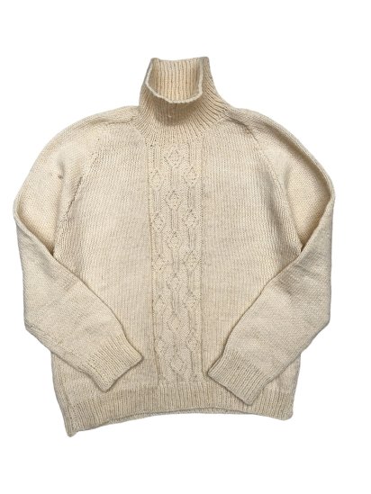 <img class='new_mark_img1' src='https://img.shop-pro.jp/img/new/icons50.gif' style='border:none;display:inline;margin:0px;padding:0px;width:auto;' />Unknown Vintage Aran High / Turtle Neck Sweater (SIZE : Approx L)