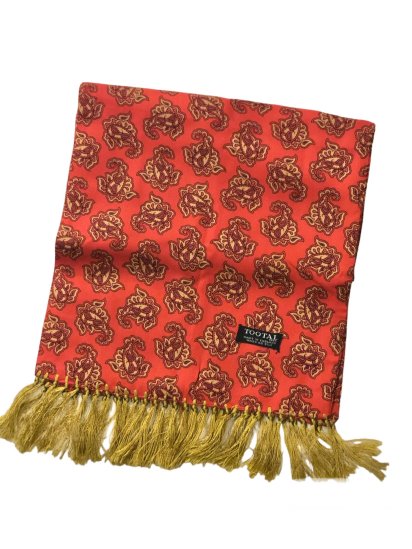 <img class='new_mark_img1' src='https://img.shop-pro.jp/img/new/icons50.gif' style='border:none;display:inline;margin:0px;padding:0px;width:auto;' />Vintage Tootal Rayon Scarf Made in England / Orange