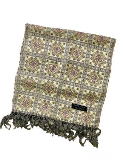 <img class='new_mark_img1' src='https://img.shop-pro.jp/img/new/icons50.gif' style='border:none;display:inline;margin:0px;padding:0px;width:auto;' />Vintage Tootal Rayon Scarf Made in England / Natural