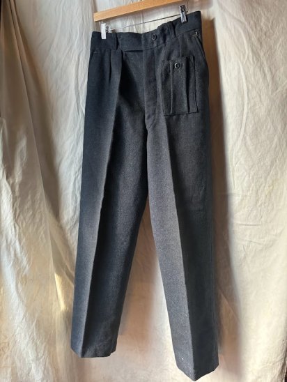 50's Vintage RAF (Royal Air Force) No.2 Homo Dress Wool Melton Trousers (Size : 16 / 3132)