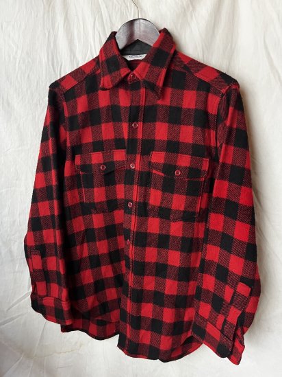 60-70's Vintage Woolrich Wool Shirt Made in U.S.A (Size : M)