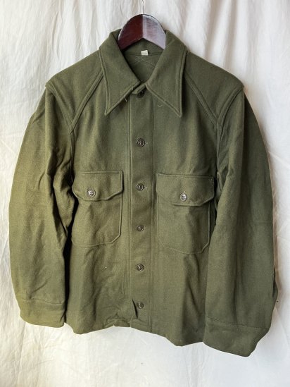 50's Vintage Dead Stock US Army Cold Weather Wool Field Shirts (Size : M) / 3